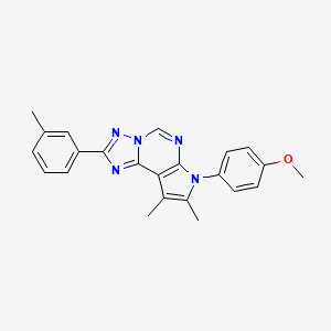 4-[8,9-Dimethyl-2-(3-methylphenyl)-7H-pyrrolo[3,2-E][1,2,4]triazolo[1,5-C]pyrimidin-7-YL]phenyl methyl ether