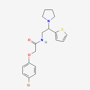 molecular formula C18H21BrN2O2S B11325642 2-(4-bromophenoxy)-N-[2-(pyrrolidin-1-yl)-2-(thiophen-2-yl)ethyl]acetamide 