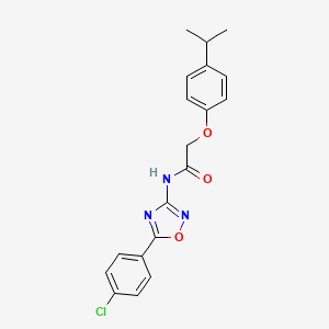 N-[5-(4-chlorophenyl)-1,2,4-oxadiazol-3-yl]-2-[4-(propan-2-yl)phenoxy]acetamide