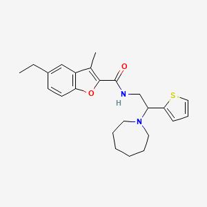 N-[2-(azepan-1-yl)-2-(thiophen-2-yl)ethyl]-5-ethyl-3-methyl-1-benzofuran-2-carboxamide