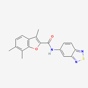 N-(2,1,3-benzothiadiazol-5-yl)-3,6,7-trimethyl-1-benzofuran-2-carboxamide