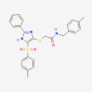 N-(4-methylbenzyl)-2-({4-[(4-methylphenyl)sulfonyl]-2-phenyl-1H-imidazol-5-yl}sulfanyl)acetamide