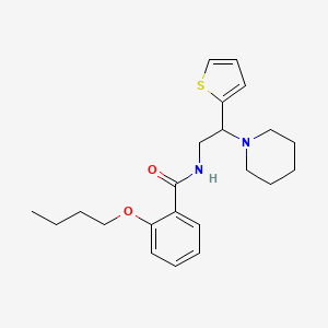 2-butoxy-N-[2-(piperidin-1-yl)-2-(thiophen-2-yl)ethyl]benzamide