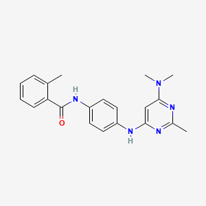 N-(4-{[6-(dimethylamino)-2-methylpyrimidin-4-yl]amino}phenyl)-2-methylbenzamide