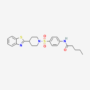 N-(4-{[4-(1,3-benzothiazol-2-yl)piperidin-1-yl]sulfonyl}phenyl)pentanamide