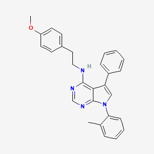 N-[2-(4-methoxyphenyl)ethyl]-7-(2-methylphenyl)-5-phenyl-7H-pyrrolo[2,3-d]pyrimidin-4-amine