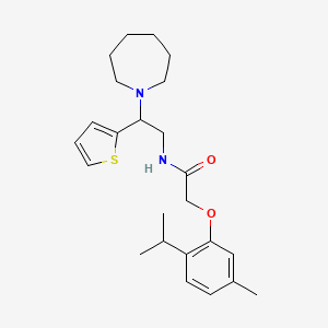 N-[2-(azepan-1-yl)-2-(thiophen-2-yl)ethyl]-2-[5-methyl-2-(propan-2-yl)phenoxy]acetamide