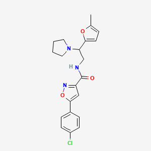 5-(4-chlorophenyl)-N-[2-(5-methylfuran-2-yl)-2-(pyrrolidin-1-yl)ethyl]-1,2-oxazole-3-carboxamide