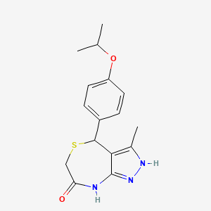 3-methyl-4-[4-(propan-2-yloxy)phenyl]-4,6-dihydro-1H-pyrazolo[3,4-e][1,4]thiazepin-7-ol