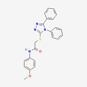 2-[(4,5-diphenyl-4H-1,2,4-triazol-3-yl)sulfanyl]-N-(4-methoxyphenyl)acetamide