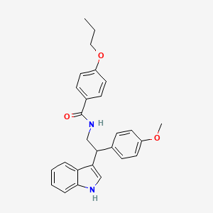 N-[2-(1H-indol-3-yl)-2-(4-methoxyphenyl)ethyl]-4-propoxybenzamide