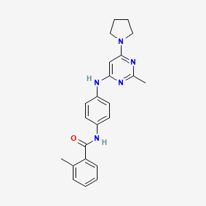 2-Methyl-N-(4-{[2-methyl-6-(pyrrolidin-1-YL)pyrimidin-4-YL]amino}phenyl)benzamide