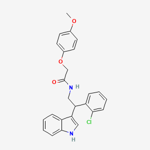 N-[2-(2-chlorophenyl)-2-(1H-indol-3-yl)ethyl]-2-(4-methoxyphenoxy)acetamide