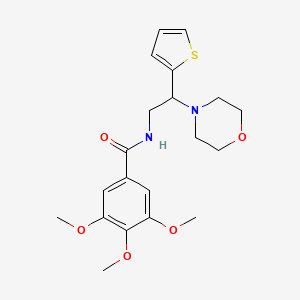 3,4,5-trimethoxy-N-[2-(morpholin-4-yl)-2-(thiophen-2-yl)ethyl]benzamide