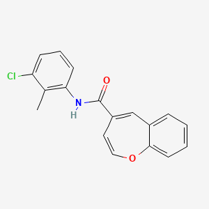 N-(3-chloro-2-methylphenyl)-1-benzoxepine-4-carboxamide