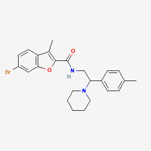 6-bromo-3-methyl-N-[2-(4-methylphenyl)-2-(piperidin-1-yl)ethyl]-1-benzofuran-2-carboxamide