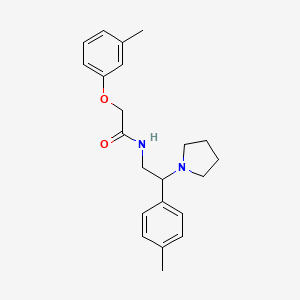 2-(3-methylphenoxy)-N-[2-(4-methylphenyl)-2-(pyrrolidin-1-yl)ethyl]acetamide