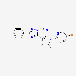 7-(5-Bromo-2-pyridyl)-8,9-dimethyl-2-(4-methylphenyl)-7H-pyrrolo[3,2-E][1,2,4]triazolo[1,5-C]pyrimidine