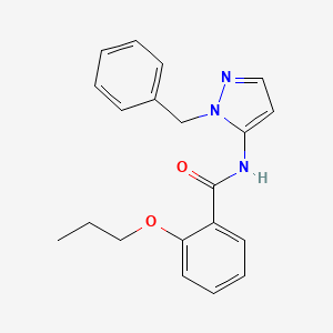 molecular formula C20H21N3O2 B11326146 N-(1-benzyl-1H-pyrazol-5-yl)-2-propoxybenzamide 