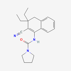 N-(2-cyano-3,3-diethyl-3,4-dihydronaphthalen-1-yl)pyrrolidine-1-carboxamide