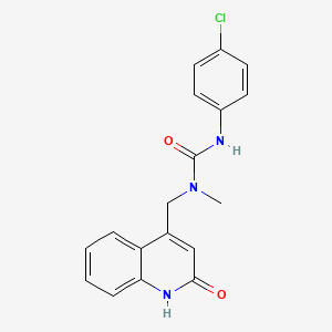 3-(4-Chlorophenyl)-1-methyl-1-[(2-oxo-1,2-dihydroquinolin-4-yl)methyl]urea