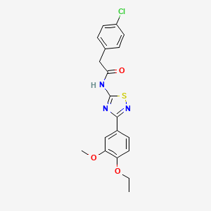 2-(4-chlorophenyl)-N-[3-(4-ethoxy-3-methoxyphenyl)-1,2,4-thiadiazol-5-yl]acetamide