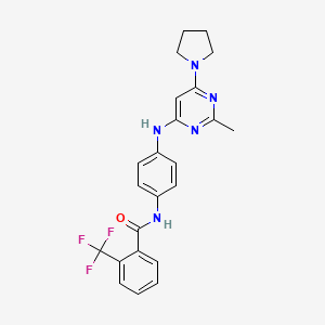 N-(4-{[2-Methyl-6-(pyrrolidin-1-YL)pyrimidin-4-YL]amino}phenyl)-2-(trifluoromethyl)benzamide