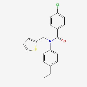 4-chloro-N-(4-ethylphenyl)-N-(thiophen-2-ylmethyl)benzamide