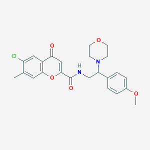 6-chloro-N-[2-(4-methoxyphenyl)-2-(morpholin-4-yl)ethyl]-7-methyl-4-oxo-4H-chromene-2-carboxamide