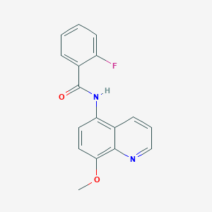 molecular formula C17H13FN2O2 B11326268 2-fluoro-N-(8-methoxyquinolin-5-yl)benzamide 