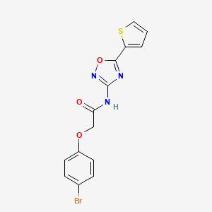 2-(4-bromophenoxy)-N-[5-(thiophen-2-yl)-1,2,4-oxadiazol-3-yl]acetamide