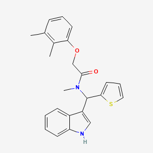 2-(2,3-dimethylphenoxy)-N-[1H-indol-3-yl(thiophen-2-yl)methyl]-N-methylacetamide