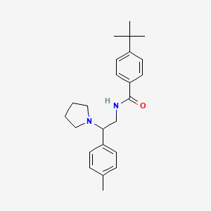 molecular formula C24H32N2O B11326293 4-tert-butyl-N-[2-(4-methylphenyl)-2-(pyrrolidin-1-yl)ethyl]benzamide 