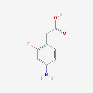 molecular formula C8H8FNO2 B113263 2-(4-氨基-2-氟苯基)乙酸 CAS No. 914224-31-0