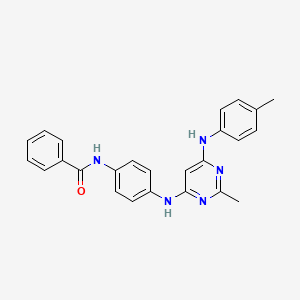 N-[4-({2-methyl-6-[(4-methylphenyl)amino]pyrimidin-4-yl}amino)phenyl]benzamide