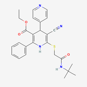 Ethyl 6-{[2-(tert-butylamino)-2-oxoethyl]sulfanyl}-5-cyano-2-phenyl-1,4-dihydro-4,4'-bipyridine-3-carboxylate