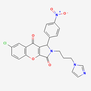 7-chloro-2-[3-(1H-imidazol-1-yl)propyl]-1-(4-nitrophenyl)-1,2-dihydrochromeno[2,3-c]pyrrole-3,9-dione