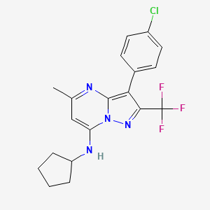 3-(4-chlorophenyl)-N-cyclopentyl-5-methyl-2-(trifluoromethyl)pyrazolo[1,5-a]pyrimidin-7-amine