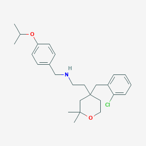 molecular formula C26H36ClNO2 B11326416 {2-[4-(2-Chlorobenzyl)-6,6-dimethyltetrahydro-pyran-4-yl]ethyl}-(4-isopropoxybenzyl)amine 