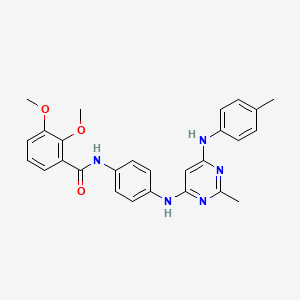 2,3-dimethoxy-N-[4-({2-methyl-6-[(4-methylphenyl)amino]pyrimidin-4-yl}amino)phenyl]benzamide