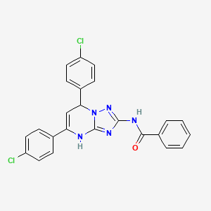 molecular formula C24H17Cl2N5O B11326467 N-[5,7-bis(4-chlorophenyl)-4,7-dihydro[1,2,4]triazolo[1,5-a]pyrimidin-2-yl]benzamide 