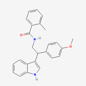 N-[2-(1H-indol-3-yl)-2-(4-methoxyphenyl)ethyl]-2-methylbenzamide