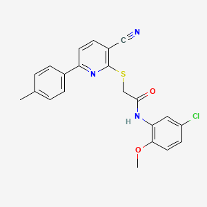 N-(5-chloro-2-methoxyphenyl)-2-{[3-cyano-6-(4-methylphenyl)pyridin-2-yl]sulfanyl}acetamide