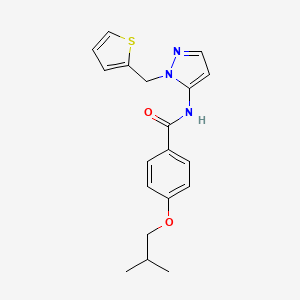 4-(2-methylpropoxy)-N-[1-(thiophen-2-ylmethyl)-1H-pyrazol-5-yl]benzamide