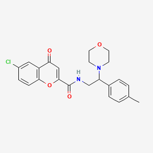 6-chloro-N-[2-(4-methylphenyl)-2-(morpholin-4-yl)ethyl]-4-oxo-4H-chromene-2-carboxamide