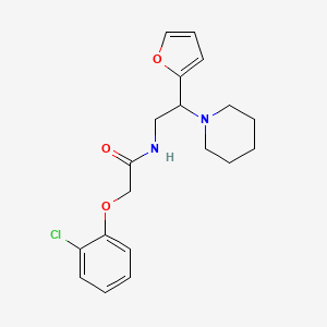 molecular formula C19H23ClN2O3 B11326572 2-(2-chlorophenoxy)-N-[2-(furan-2-yl)-2-(piperidin-1-yl)ethyl]acetamide 