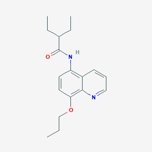 molecular formula C18H24N2O2 B11326586 2-ethyl-N-(8-propoxyquinolin-5-yl)butanamide 