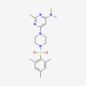 6-(4-(mesitylsulfonyl)piperazin-1-yl)-N,N,2-trimethylpyrimidin-4-amine