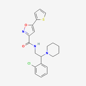 N-[2-(2-chlorophenyl)-2-(piperidin-1-yl)ethyl]-5-(thiophen-2-yl)-1,2-oxazole-3-carboxamide