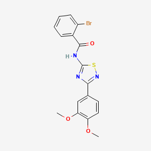 2-bromo-N-[3-(3,4-dimethoxyphenyl)-1,2,4-thiadiazol-5-yl]benzamide